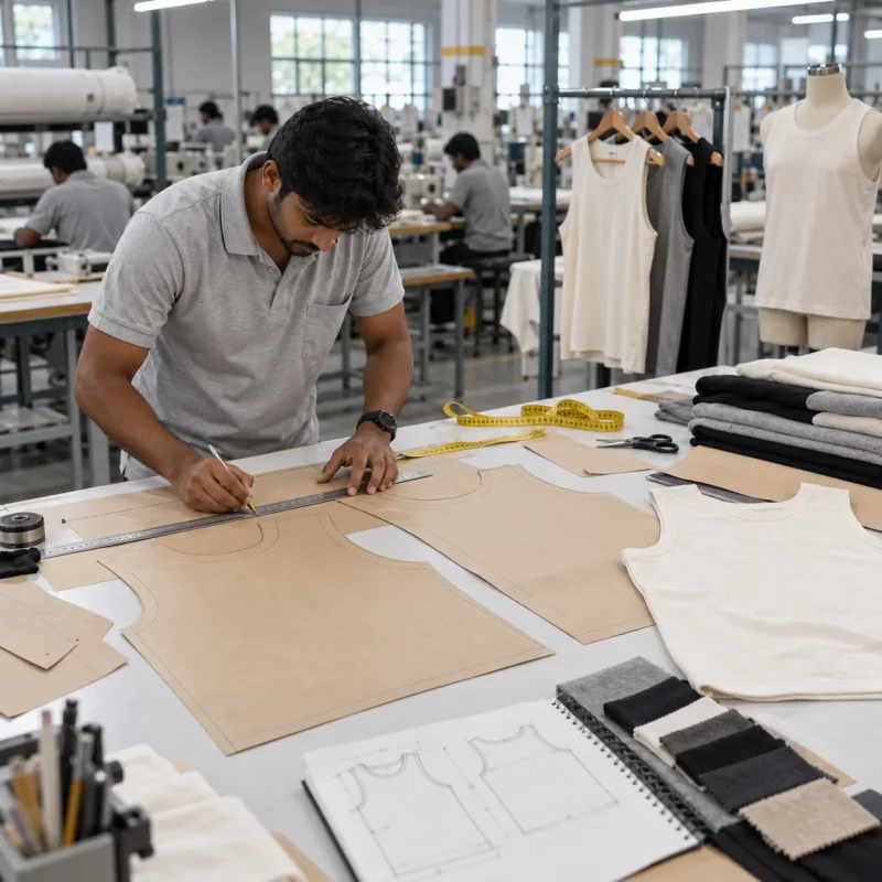 Tank top manufacturer in India producing custom apparel for international brands